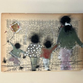 " A KITE" Mix madia on paper by TALI NaVON ISRAELI ARTIST