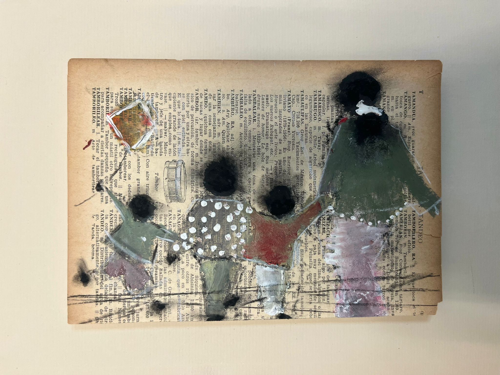 " A KITE" Mix madia on paper by TALI NaVON ISRAELI ARTIST